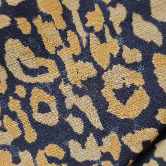 {Who What Wear} Womens Black Brown Animal Print Chiffon Dress - Size XL - Picture 8 of 16